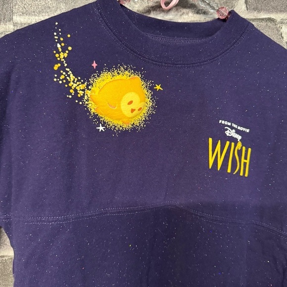 2023 Disney Parks Wish Movie Spirit Jersey sweater purple sparkle - Picture 4 of 9